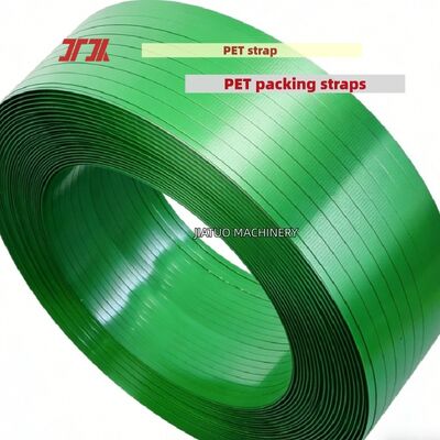 자동 PET 스트래핑 벨트 녹색 9~25mm PET 포장 벨트(100% PET 병 플레이크 포함)