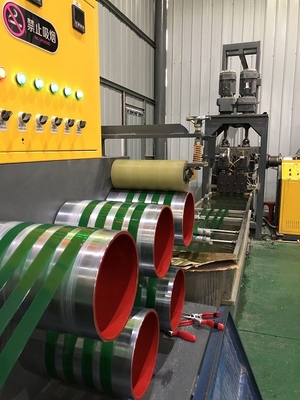 오토 400kg/H PET 스트랩 제작 기계 19mm 폭 스트랩 밴드 추출기 PLC 제어