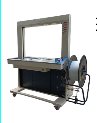 통은 플라스틱 PP 스트랩을 위한 350W 세미 오토매틱 스트래핑기 60KG 긴장 반자동 스트래핑기를 권투합니다