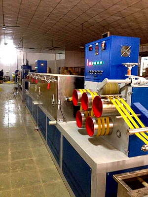완전 자동 100KW PP 스트랩 제조 기계 고 효율성 120-150KG / H 자동 PP 스트랩 제조 기계