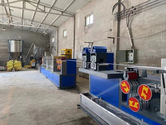 완전 자동 100KW PP 스트랩 제조 기계 고 효율성 120-150KG / H 자동 PP 스트랩 제조 기계