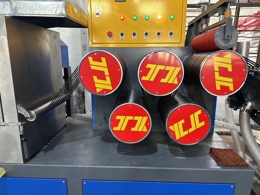 전기 가동 PP 스트랩 밴드 추출 라인 PP 포장 스트랩 제조 기계 고 자동화 PP 스트랩 생산 라인