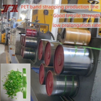300-350kg/H 용량 PET 제조 제조 기계 100 스크루 3 스트랩 출력 폼 9-32mm 너비