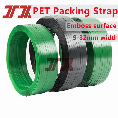 9-32mm 맞춤 녹색 엠보싱 PET 스트랩 4 출력 제조 기계 GUOMAO 모터와 자동 PLC 제어