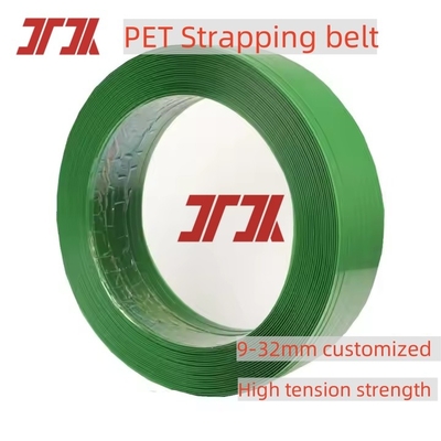 9-32mm 애완 동물 폴리에스터 스트랩 벨트 수동 또는 자동 포장 녹색 검은 엠보스 된 관용 ± 0.04mm