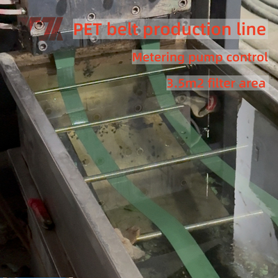 110mm 단일 나사 PET 스트랩 추출 라인 PLC 제어 및 자동 와이더