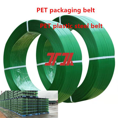 고속 9-32mm PET 포장 벨트 녹색 PET 플라스틱 강철 포장 고급 PP 및 PET 포장