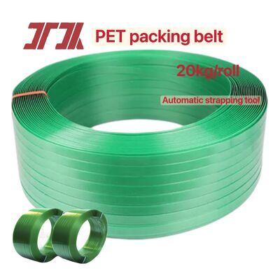 9-25mm PET 포장 벨트 PET 플라스틱 스틸 스트래핑 100% 병 재활용 소재 파쇄 PET 포장 스트래핑
