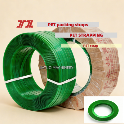 자동 PET 스트래핑 벨트 녹색 9~25mm PET 포장 벨트(100% PET 병 플레이크 포함)