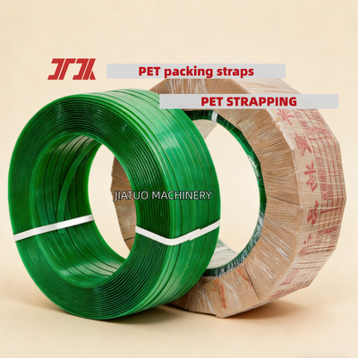 자동 PET 스트래핑 벨트 녹색 9~25mm PET 포장 벨트(100% PET 병 플레이크 포함)