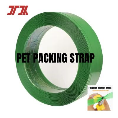 자동 스트래핑 및 안전 포장을 위한 16mm 녹색 엠보싱 PET 스트래핑 벨트
