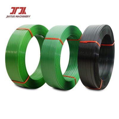 자동 PET 스트랩 제조 기계 220-250kg / H 용량 9-32mm 스트랩 너비 100% 재활용 된 PET 병 플레이크 재료를 사용하여