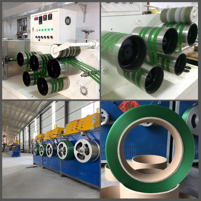 플라스틱 PP PET 스트랩 제조 기계 5-19mm PP PET 밴딩 생산 라인 PLC 제어 시스템