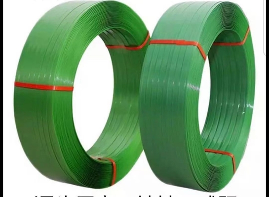 PET 플라스틱 강철 포장 벨트, 스트랩: 9-32mm, 스트랩 두께: 0.6-1.2mm, PET 결합 벨트, 녹색 포장 벨트