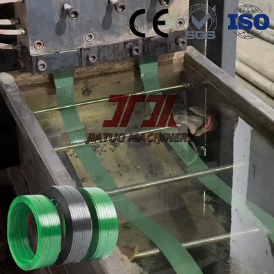 300KW 0.6mm PET 밴딩 스트랩 압출 라인 단일 스크류, PLC 제어 시스템 포함 350-950kg