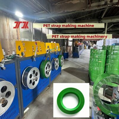 PET 스트랩 생산 라인 9-25mm PET 스트랩 제조 기계 100% PET 병 flakes와 생산 라인